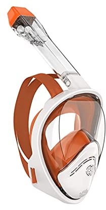 Samnuerly Schnorchel-Tauchmaske für Kinder, Schwimmtraining, Vollgesichts-Antibeschlag, Weitwinkelbrille, Tauchermasken (groß x) (Ye One Size)