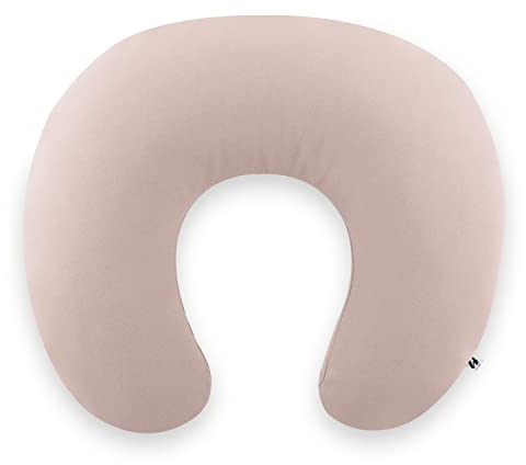 hauck Baby Stillkissen mit Mikroperlenfüllung Nurse N Feed mit Baumwoll Bezug, Härtegrad Anpassbar, Inkl. Tragetasche, Waschbar (Smoky Pink)