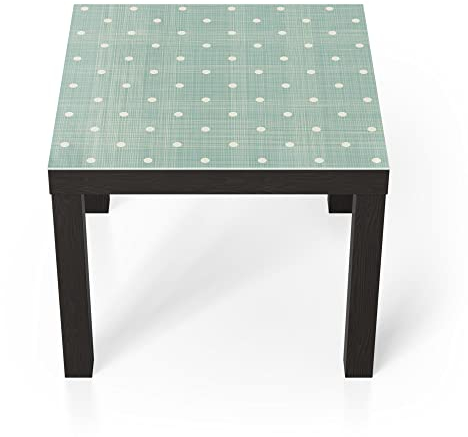 DEQORI Glastisch | schwarz klein 55x55 cm | Motiv Serviettendesign | ausgefallener Beistelltisch aus Glas | Hochglanz Couchtisch fürs Wohnzimmer | moderner Couch Tisch mit Design