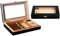 ATAAY Zigarrenkisten Humidor Zigarren Humidor, Zedernholz Klavierlack, transparentes Oberlicht, Luftbefeuchter, warm und prall