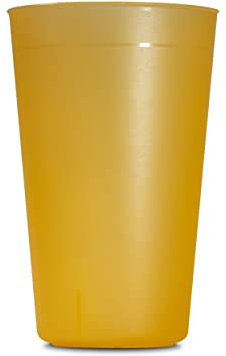 HA MARKET Lot de 50 Gobelets Durables et Réutilisables Oranges - Capacité 30cl - Plastique Polypropylène Rigide - Idéal pour un Anniversaire, Cocktail, Mariage et Fêtes.
