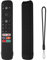 Custodia protettiva in silicone per telecomando vocale TCL RC902V FMR1 FAR2 FMR4, custodia protettiva per telecomando TV serie TCL 55R646 55S546 65R646 65S546 75R646 75S546 serie TV con cordino (nero)