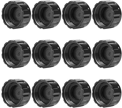 Sanpaint Lot de 12 embouts de tuyau d'arrosage avec rondelles, capuchon de robinet en PVC, embout femelle de 1,9 cm