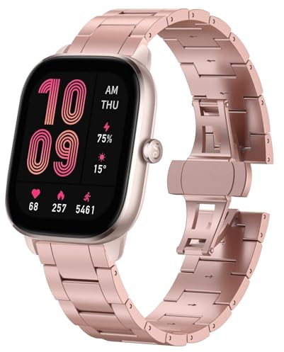 Titan Armband für Amazfit GTS 4 Mini, Amazfit GTS, GTS 2, GTS 2 Mini, GTS 2e, GTS 3, GTS 4, Amazfit GTR 42mm, Amazfit Bip, Bip 3, Bip 3 Pro, Bip U, Bip U Pro, 20mm Prämie Titanium Ersatzarmbänder