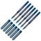 Faber-Castell uni-ball 205094 - Tintenroller uni-ball EYE Ocean Care, 6 Stück, 0.4 mm Mine, blau, dokumentenecht