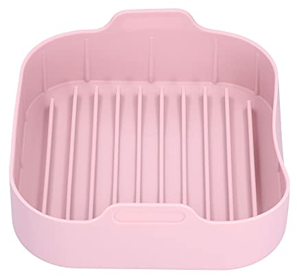 Olla De Silicona, 8.1x8.1x2.8 Fondo Cuadrado Circulación De Aire De 360 Grados Acumulación De Flujo De Grasa Bandeja De Herramientas para Hornear Bandeja De Silicona para Cocina Casera