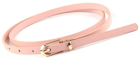 NEFLUM Ceintures en cuir pour femmes, couleur fine, fine, réglable, pour robe, décorative, accessoires pour vêtements, Rose, 108x1cm