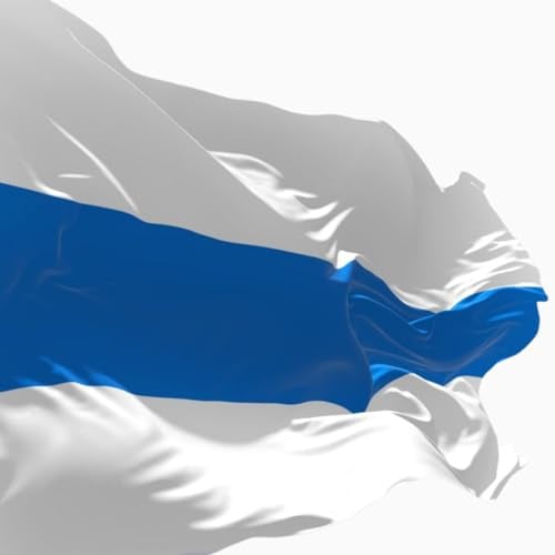 Weiß-Blau-Weiß Oppositionsflagge bzw. Anti-Kriegs-Fahne Russland: Robust und Witterungsbeständig Mit Messing-Ösen und Verstärkten Nähten (3 Set)