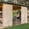 LINGKY Outdoor Vorhang Wetterfest Transparent Sonnenschutz Outdoorvorhänge Wasserdicht Voile Vorhang Outdoor Gardinen 2 Stück für Terrassentür Pavillon Veranda (B132xH213cm,Beige)