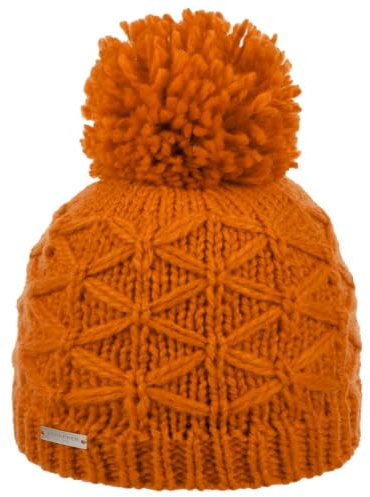 Seeberger Annelie Bommelmütze Strickmütze Wintermütze Damenmütze Beanie Damen/Herren - mit Futter Winter Herbst-Winter