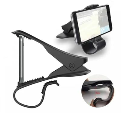 MXDDWLKJ Autohalterung Handy Für iPhone X Autotelefonhalter Ledermuster Navigation GPS-Unterstützung Ständer Hud Universal Dashboard Handyhalterung(Color:Black 3)