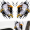 Autoaufkleber, 2 Stk Fun Tier Adler Aufkleber, 3D Auto Körper Aufkleber, Wasserdicht Kreativ Vinyl Stickers, Wasserdichte Auto Aufkleber, für Auto Motorräder, Fahrrad, Mehrfarbig