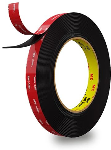 InTrans Doppelseitiges klebeband extra stark 1000 x 1 x 0.11 CM, Montageband Klebeband Doppelseitig Streifen passend für Autos, LED Streifen Leuchten, Home/Office Dekoration
