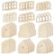 HVVENTY 48 pz porta delle fate in legno porte da giardino artigianali mini finestra casa delle fate kit non porta in miniatura non verniciata finestra delle fate