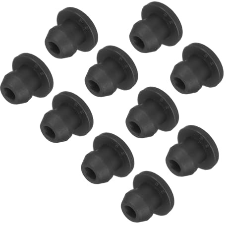 QUARKZMAN Silikonstopfen Silikon Lochstopfen Gummistopfen Blindstopfen Abdeckstopfen Flush Typ Panel Rund für wasserdichte Dichtungsstopfen 5 mm Durchmesser Schwarz, Packung mit 50