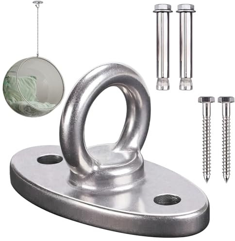 Gancho de techo resistente ultrafuerte, gancho de techo resistente, colgador de techo de hormigón, acero inoxidable 304, ganchos de pared, ganchos para colgar hamacas, accesorios ovalados, juego de
