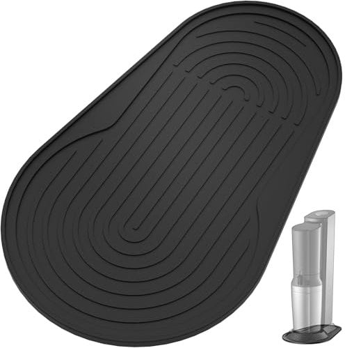 Mycket Silikonmatte kompatibel mit Soda E-Duo/Duo Maschine, perfektes Abtropfmatte Silikon, rutschfest, Stabil, Tropfmatte, Zubehör für Soda Wassersprudler (Für E-Duo/Duo