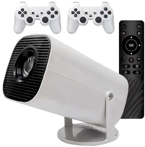 HUFENYU Proyector de Videojuegos Proyector de Juegos Retro HD 4k/1080P con 2 Controladores inalámbricos Que Incluye más de 36.000 Juegos clásicos y Modernos