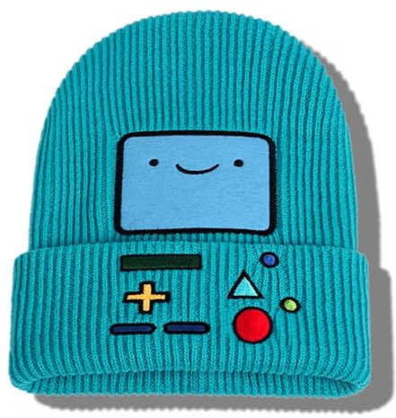 Hasdnker Strickmützen Hüte Mützen Caps Beanie Mütze Beanie Herrenmode, Adventure Time-Stickerei, Strickmütze, Winter, Warme Outdoor-Sportmütze, Weiche Beanie-Mütze Für Männer Und Frauen, Lässig, Grün
