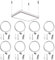 8 PCS Cable Inox 1.5mm, Kit de Suspension Plafond Câble de Suspension Réglable Fil de Suspension, câble métallique de goujon de plafond, Câble Métallique Fixation pour Panneau LED Plafonnier Photos