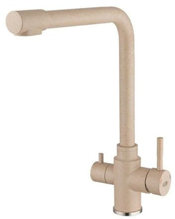 Rubinetto Lavello Cucina 3 Vie Acciaio Inox Miscelatore Cucina Avena con Beccuccio Girevole a 360 ° Rubinetto Depuratore Acqua