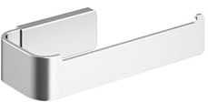 COSMIC Nea Toilet Paper Holder Without Cover for Square Design Bathroom. Installation with Screws or Adhesive. Matte Stainless Colored Metal Toilet Paper Holder.
