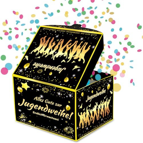 Jugendweihe Geschenke, DIY Überraschungsbox Geschenkkarton Explodierende Explosionsbox Geldgeschenke Verpackung, Überraschung Explosion Geldgeschenk Jugendweihe Mädchen Jungen