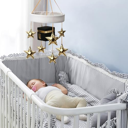 Handgemachtes Religiöses Mobile Kaaba mit Sternen in Gold