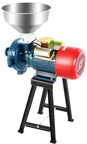 Mulino elettrico professionale da 2200 W, 1400 giri/min, con imbuto per caffè, cereali, riso, mais e grano (adatto per industria)