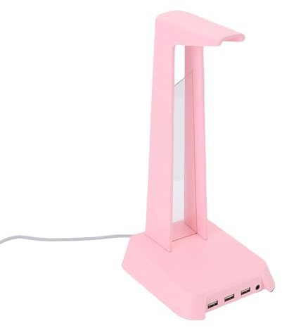 Julihai Multifunctional Gaming Headset Stand with Stable Design for Gamers and Streamers. Metal Weight (Pink)