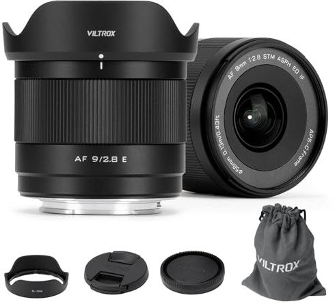 VILTROX 9mm F2.8 Air E Mount Kameraobjektiv Lens für Sony E APS-C Autofokus Ultraweitwinkelobjektiv für Sony ZV-E10 ZV-E10II A6600 A6500 A6400 A6000 FX30 A7IV A7III A7RV