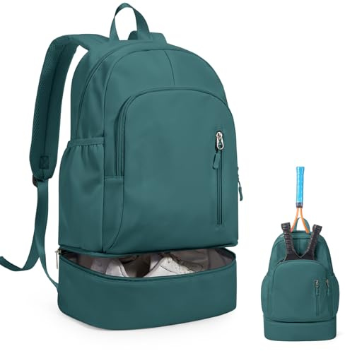 suradar Zaino da Palestra per Donna con Scomparto Scarpe Zaina Piscina Sportivo Zaino da Viaggio Pieghevole Grande Borsa Palestra per Nuoto Yoga Blu pavone
