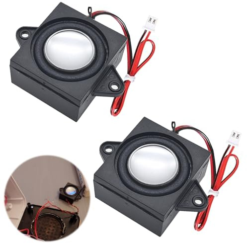 Menibeuty 2 Stück Mini Lautsprecher 3W 4 Ohm, DIY Mini Speaker mit JST-PH2.0 Schnittstelle, Lautsprecher Mini Set für Roboter, LCD-Monitore, Laptop und kleine Elektronische Projekte