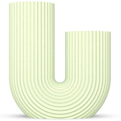 ebenkunst Arora Vase 20 cm bruchsicher Trockenblumen Pampasgras Frühling | Bruchsicher, Trockenblumenvase 20 cm, 2 Vasen zum Dekoobjekt verbindbar, Verbindungsstück inklusive, Bio PLA, Made in Germany