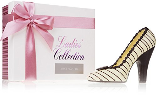 CHOCOLISSIMO - Schokolade Geschenk Frauen - Schuh aus weißer Schokolade - Geschenkidee zum Geburtstag, Valentinstag, Muttertag, für Mama, Schwester, Mädchen, Freundin - Schokoladenfiguren, Tortendeko