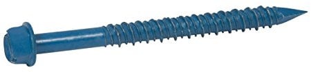 CONFAST 1/4 (6.35mm) x 2-1/4 (57.15mm) Hex Head Concrete Screw Anchor with Drill Bit for Anchoring to Masonry, Block, Brick (100 per Box)