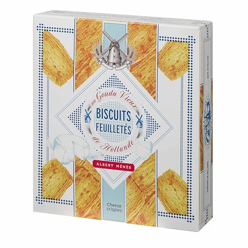 ALBERT MENES AM - Box of La Biscuiterie Salée - Box of Feuilletés de Delft au Gouda Vieux de Hollande - Box of 150 g