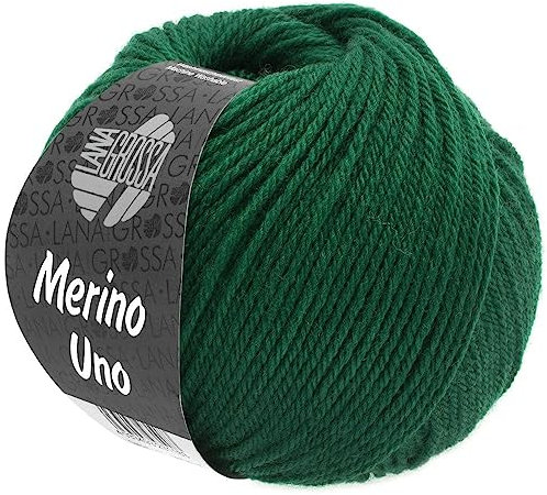 LANA GROSSA Merino Uno | Klassische Merinowolle mit Superwash-Ausrüstung | Handstrickgarn aus 100% Schurwolle (Merino) | 50g Wolle zum Stricken & Häkeln | 125m Garn FB22