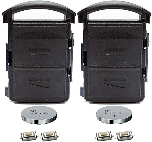 Repair Reparatur 2er Satz Gehäuse Funkschlüssel Fernbedienung Autoschlüssel 2X Gehäuse + 4X Mikrotaster + 2X CR2032 Batterie kompatibel mit Opel