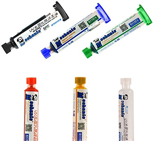 MASUNN Mechanic Weiß Grün Gelb Rot Blau Schwarz UV-Härtende Löt-Maske 10Cc Für PCB Bga Circuit Board Protect Löten Paste Flux Cream Schweißen Flussmittel Öl - Rot