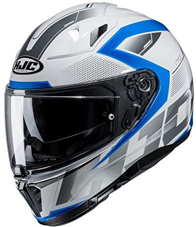 HJC Helmets Unisex – Erwachsene Nc Motorrad Helm, Weiss/Blau, S
