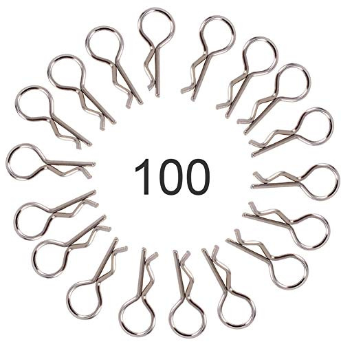RC Karosserie Clips, Vielseitig Modellauto Ersatzteile 1/10 100 Stück for Reparaturen Modellbau Dekorationen