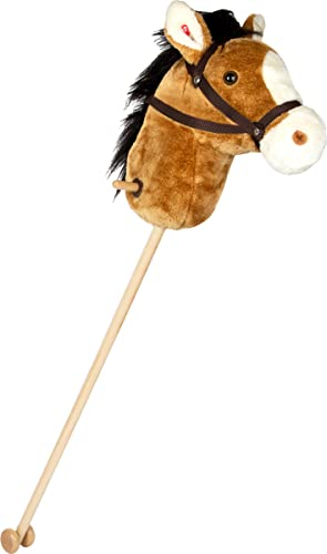 small foot Steckenpferd Nico, aus Holz und Plüsch, mit Halfter, Zügeln, Haltegriffen & Geräuschen, ab 3 Jahren, 11718