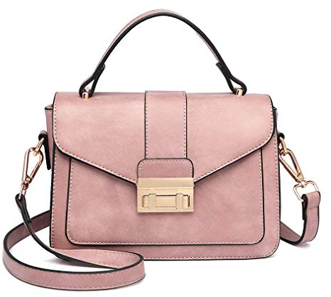 Miss Lulu Sac Bandoulière Femme Sac à Main Moyen en Simili Cuir et Daim Vintage - Tendance Sacs à Rabat pour Mode et Style 2025