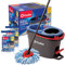 O-Cedar EasyWring - Sistema di pulizia pavimenti in microfibra, mocio e secchio Rinseclean Spin + 2 ricariche extra, RC + 2 ricariche