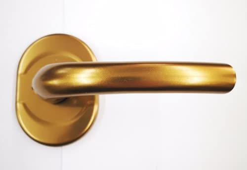 effedielle Kit maniglia+mostrina corta forma ovale mm.86x62 maniglieria per porta blindata sicurezza ATRA-DIERRE finitura brunita F4 destra-sinistra