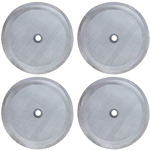 Lot de 4 filtres de rechange pour cafetières à piston Bodum - 10,2 cm - Réutilisables - En acier inoxydable 304 - Pour cafetières à piston Bodum