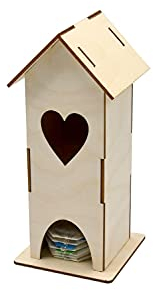 MyBer® Teebox Teekiste, Vorratsbox, Holzteehäuschen zum Selbstaufbau PM_PH331