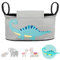 GLÜCKSWOLKE Kinderwagen Organizer - 12 Motive I Kinderwagentasche verschließbar I Kinder Buggy Tasche mit Feuchttücherspender I Baby Stroller Bag I Aufbewahrungstasche Dinosaurier (Danny Dino I Grau)