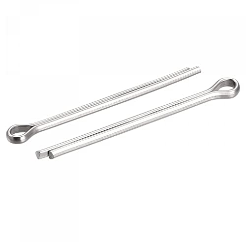 sourcing map 15 Stück Geteilter Splint Befestigung Edelstahl Clip Ersatz für Automobil Mechanik 4 mm x 50 mm